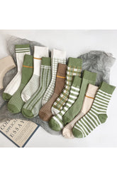 Vintage Stripe Avocado Green Socks