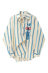 Vintage gestreiftes Langarmhemd