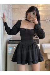 Ensemble à manches longues de style vintage