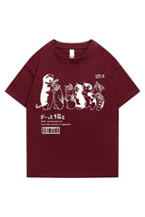 Vintage t-shirt with kawaii cats print