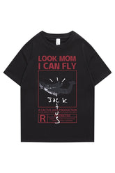 Vintage-T-Shirt mit Buchstaben-Print