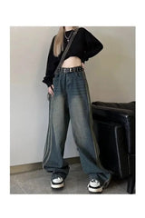 Jean vintage à jambes larges pour l'automne