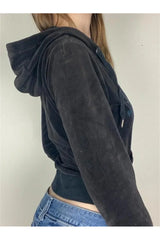 Fall Vintage Y2K Slim Graphic Hoodie