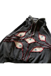 Herbst Weirdcore Eye Patchwork Hoodie