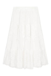 White Long Lace Skirt