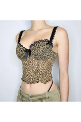 Wild Whispers Lace Trim Cami Top