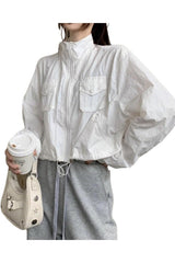 Veste coupe-vent courte d'automne