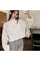 Veste coupe-vent courte d'automne