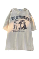 Worn Cat Retro T-shirt