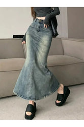 Y2k Chic Denim Trumpet Skirt