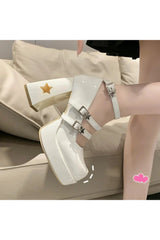 Chaussures Mary Jane à plateforme épaisse Y2K pour femmes