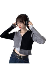 Fall Y2k Cropped Cardigan