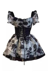 Ensemble robe corset fleurie Y2K