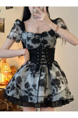 Ensemble robe corset fleurie Y2K