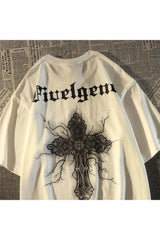 Y2k Goth Cross T-Shirt