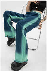 Fall Y2K Gradient Color Jeans