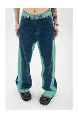 Fall Y2K Gradient Color Jeans