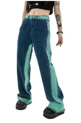 Fall Y2K Gradient Color Jeans