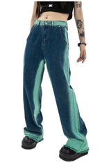 Fall Y2K Gradient Color Jeans