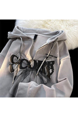 Fall Y2k Graphic Zip Hoodie