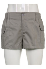 Acubi Grey Cargo Shorts