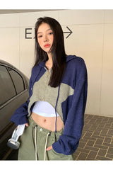 Cardigan court en tricot automne Y2K