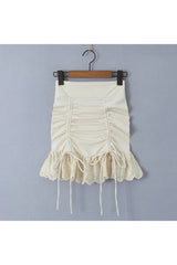 Y2K Lace Hem Mini Skirt