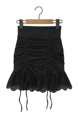 Y2K Lace Hem Mini Skirt