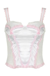 Y2K Lace Stitching Corset Top