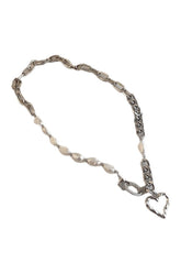 Y2K Pfirsich Herz Halskette