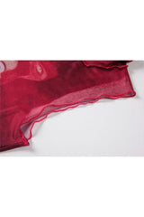 Haut rouge sans manches Y2K