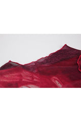 Haut rouge sans manches Y2K