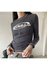 Y2k Ribbed Slim T-shirt