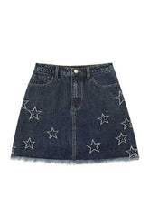 Y2K Star Mini Denim Skirt