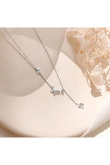 Collier papillon en zircon