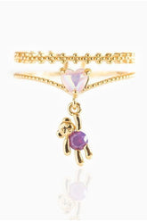 Bague animal en forme de cœur en zircon