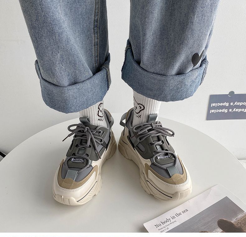 Lace-Up Platform Sneakers