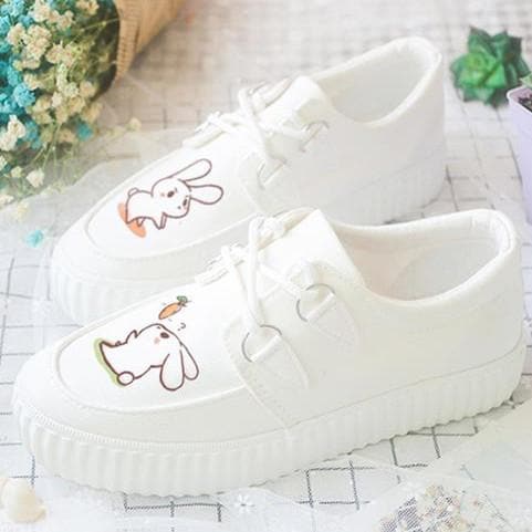 Harajuku Bunny Canvas Sneakers