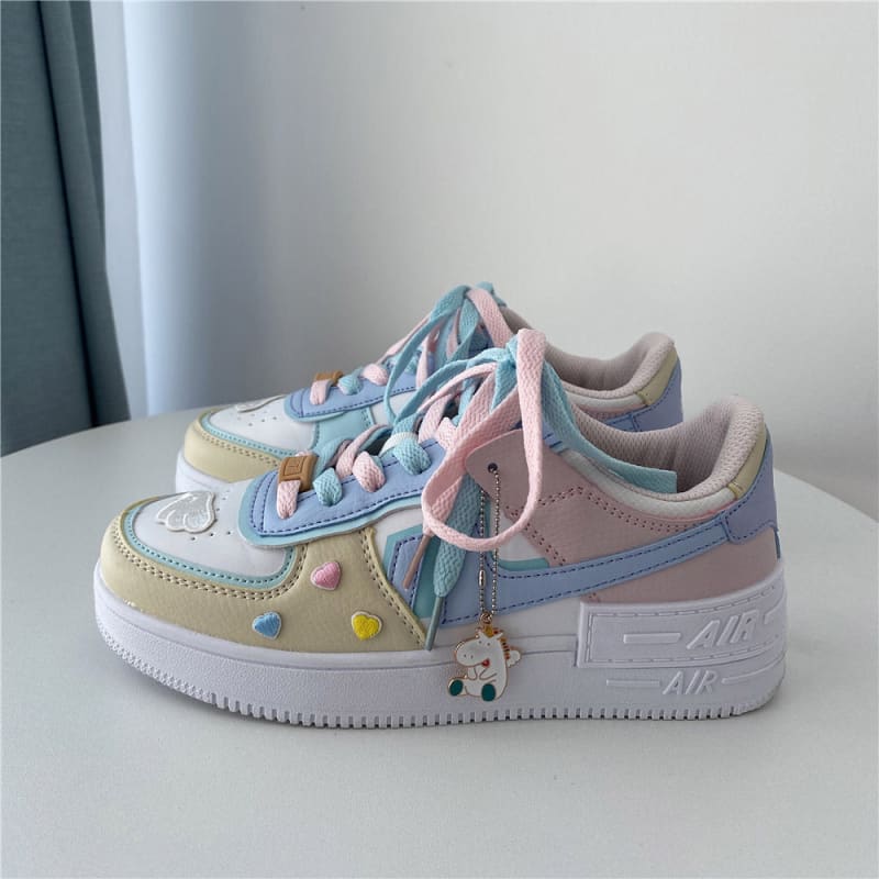 Two-color Shoelaces Candy Sneakers