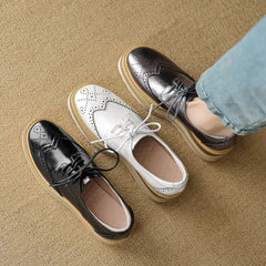 Platform Brogue Derby Shoes