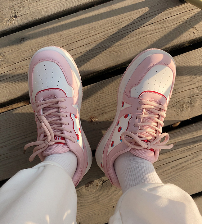 Pink strawberry Kawaii Sneakers BE776