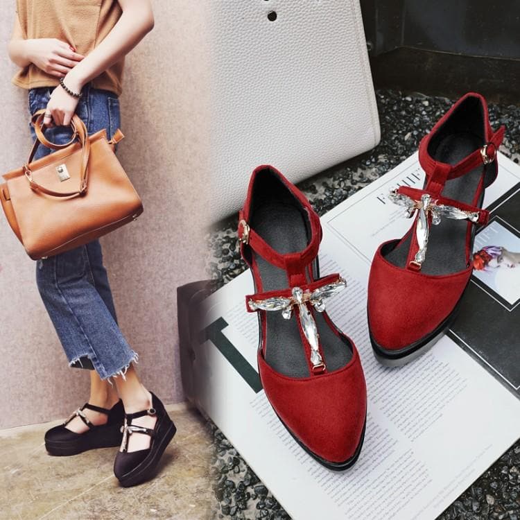 Red/Green/Black Sweet Platform Sandals Shoes