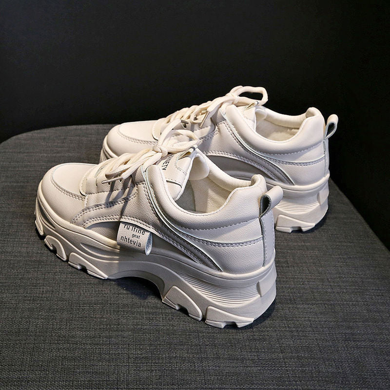 Faux-Leather  Platform Sneakers