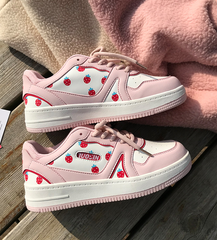 Pink strawberry Kawaii Sneakers BE776