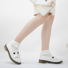 Lolita Love Heart Black/White Shoes BE1085
