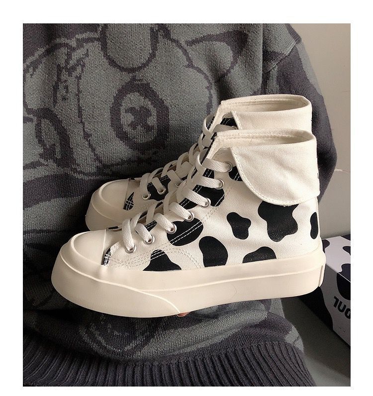 Kawaii Fashion Cow Print Shoes FY006