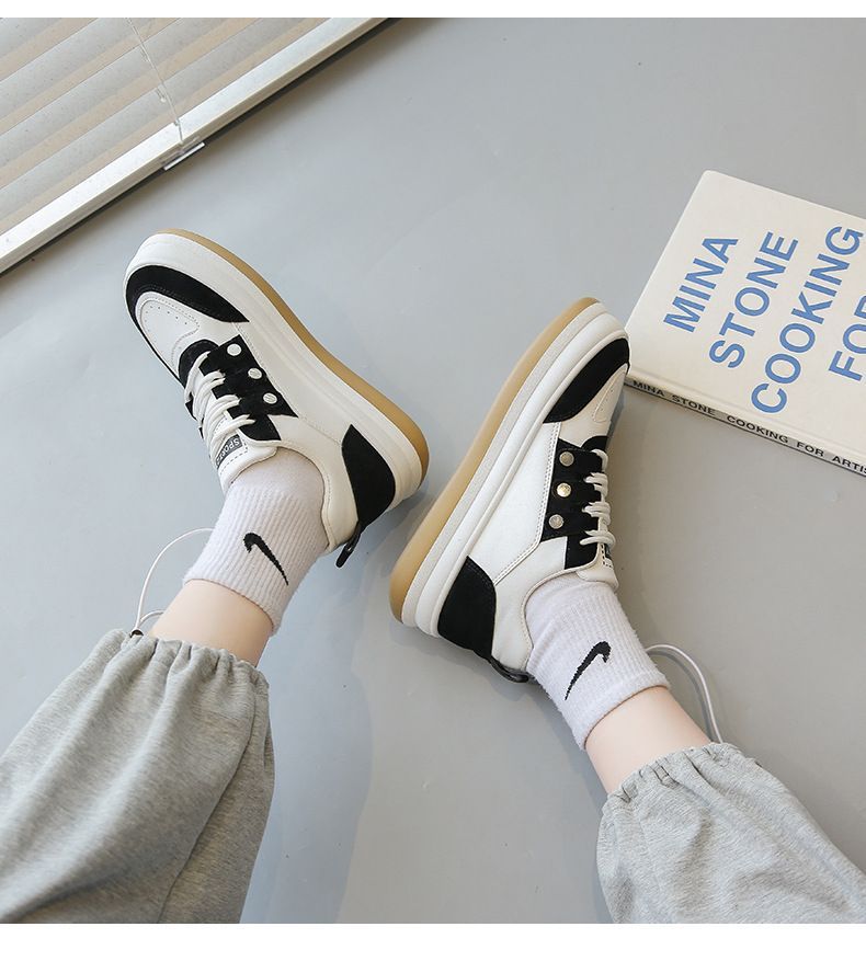 Two-Tone Platform Sneakers YP578