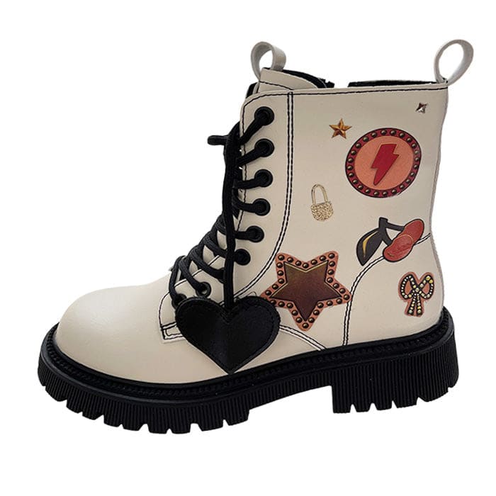Y2K Heart Star Boots