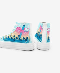 Japanese Colorful Hand Painted Canvas Shoes