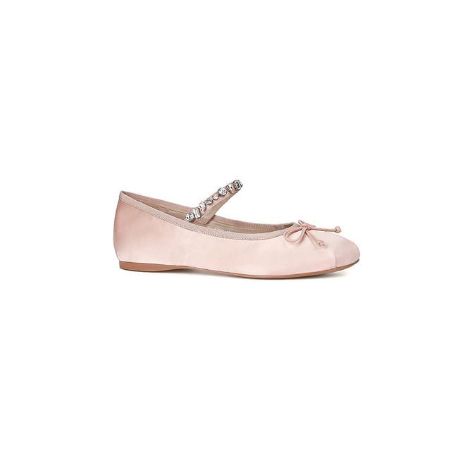 Rhinestone Ribbon Mary Jane Shoes